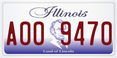 IL license plate A009470