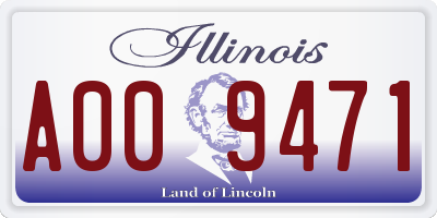 IL license plate A009471