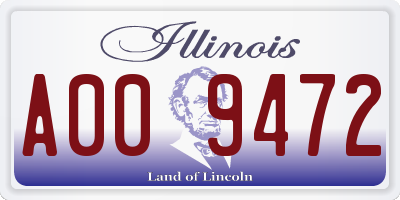 IL license plate A009472