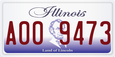 IL license plate A009473