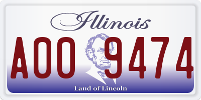 IL license plate A009474