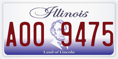 IL license plate A009475