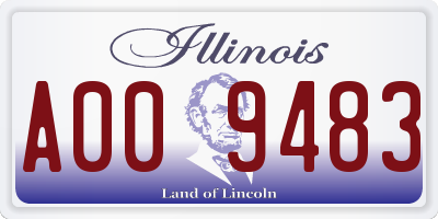 IL license plate A009483