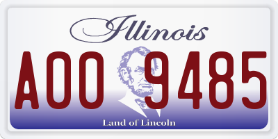 IL license plate A009485