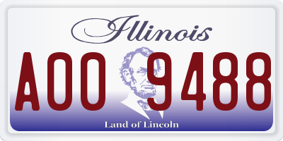 IL license plate A009488