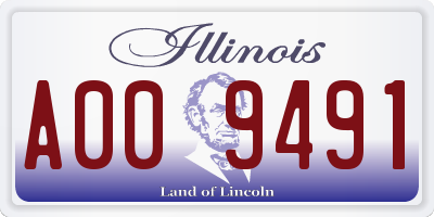 IL license plate A009491