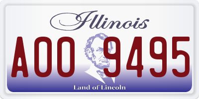 IL license plate A009495