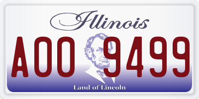 IL license plate A009499