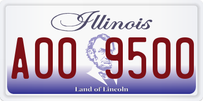 IL license plate A009500