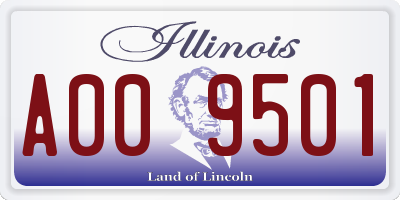 IL license plate A009501