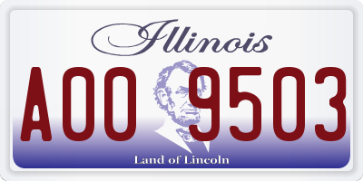 IL license plate A009503