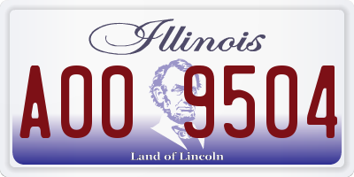 IL license plate A009504