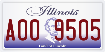 IL license plate A009505