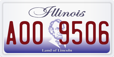 IL license plate A009506