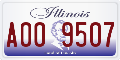IL license plate A009507