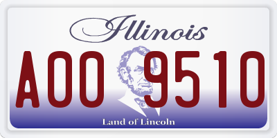 IL license plate A009510