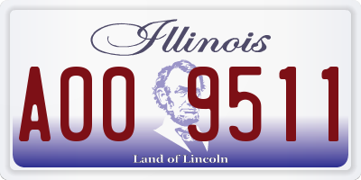 IL license plate A009511