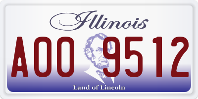 IL license plate A009512