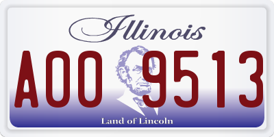 IL license plate A009513