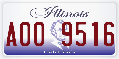 IL license plate A009516