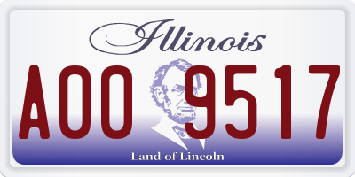 IL license plate A009517