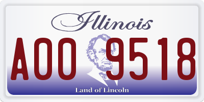 IL license plate A009518
