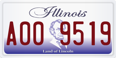 IL license plate A009519