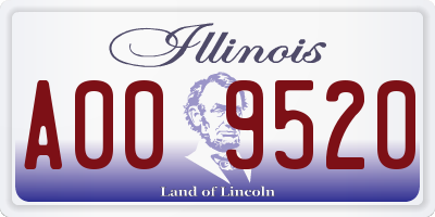 IL license plate A009520