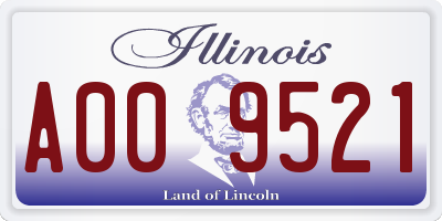 IL license plate A009521