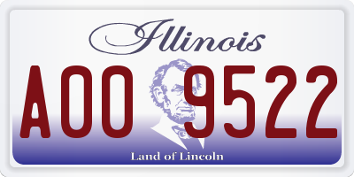 IL license plate A009522