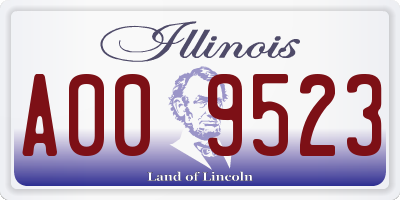 IL license plate A009523