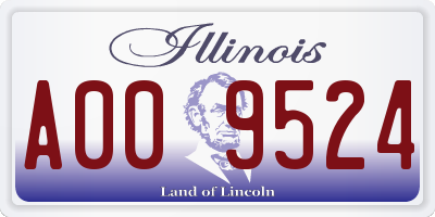 IL license plate A009524