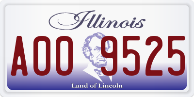 IL license plate A009525