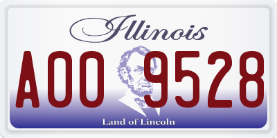 IL license plate A009528