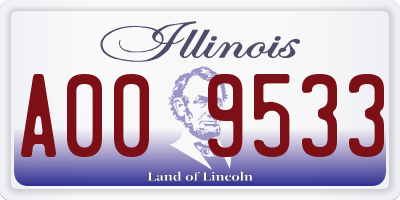 IL license plate A009533