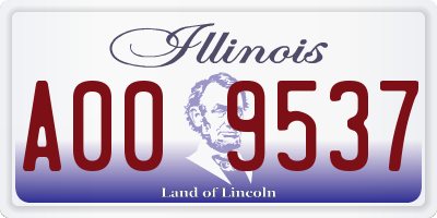 IL license plate A009537