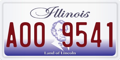 IL license plate A009541