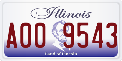 IL license plate A009543