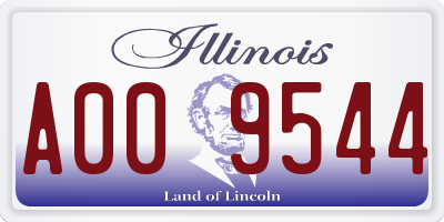 IL license plate A009544