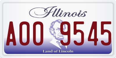 IL license plate A009545