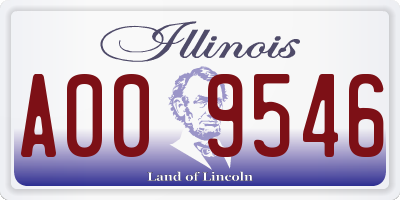 IL license plate A009546