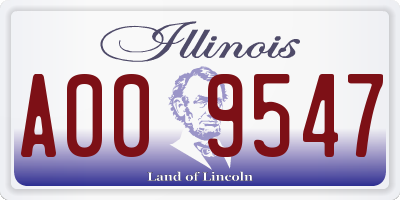 IL license plate A009547