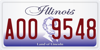 IL license plate A009548