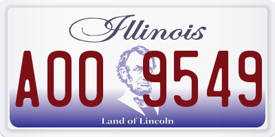 IL license plate A009549