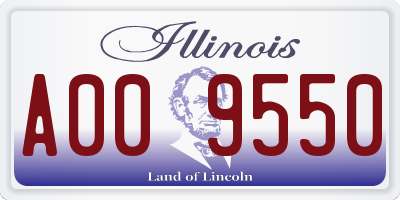 IL license plate A009550