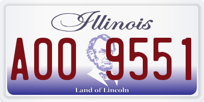 IL license plate A009551