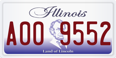 IL license plate A009552