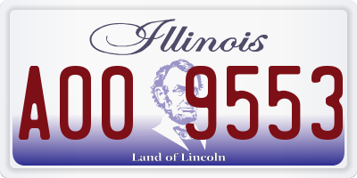IL license plate A009553