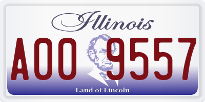 IL license plate A009557