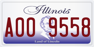 IL license plate A009558